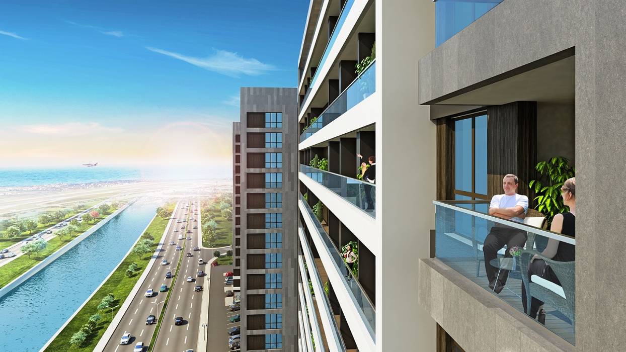 CCT 156 Project in Yenibosna, CCT INVESTMENTS CCT INVESTMENTS Moderner Balkon, Veranda & Terrasse