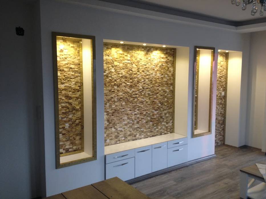 Yaşam Ünitesi Şakran Yapı Modern Oturma Odası Taş