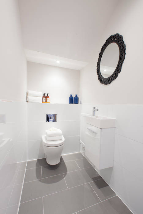 Town house Cloakroom Toilet Jigsaw Interior Architecture & Design Modern style bathrooms Ceramic