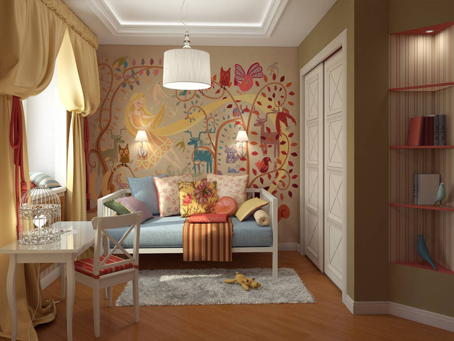 Skolkov wood, Alena Gorskaya Design Studio Alena Gorskaya Design Studio Chambre d'enfant rurale