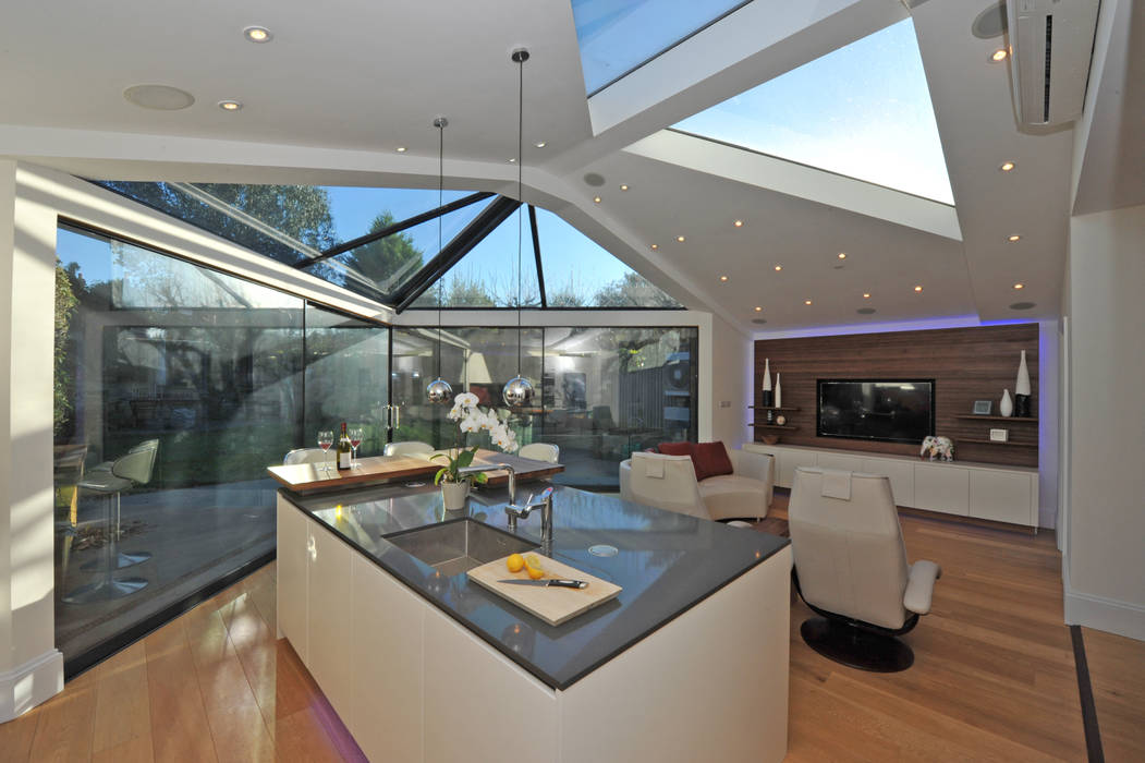 Kitchen/Living room Paul Wiggins Architects غرفة المعيشة