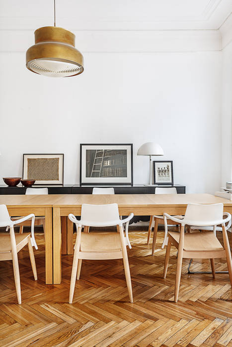 Шведский дом в Москве, K-Studio K-Studio Scandinavian style dining room