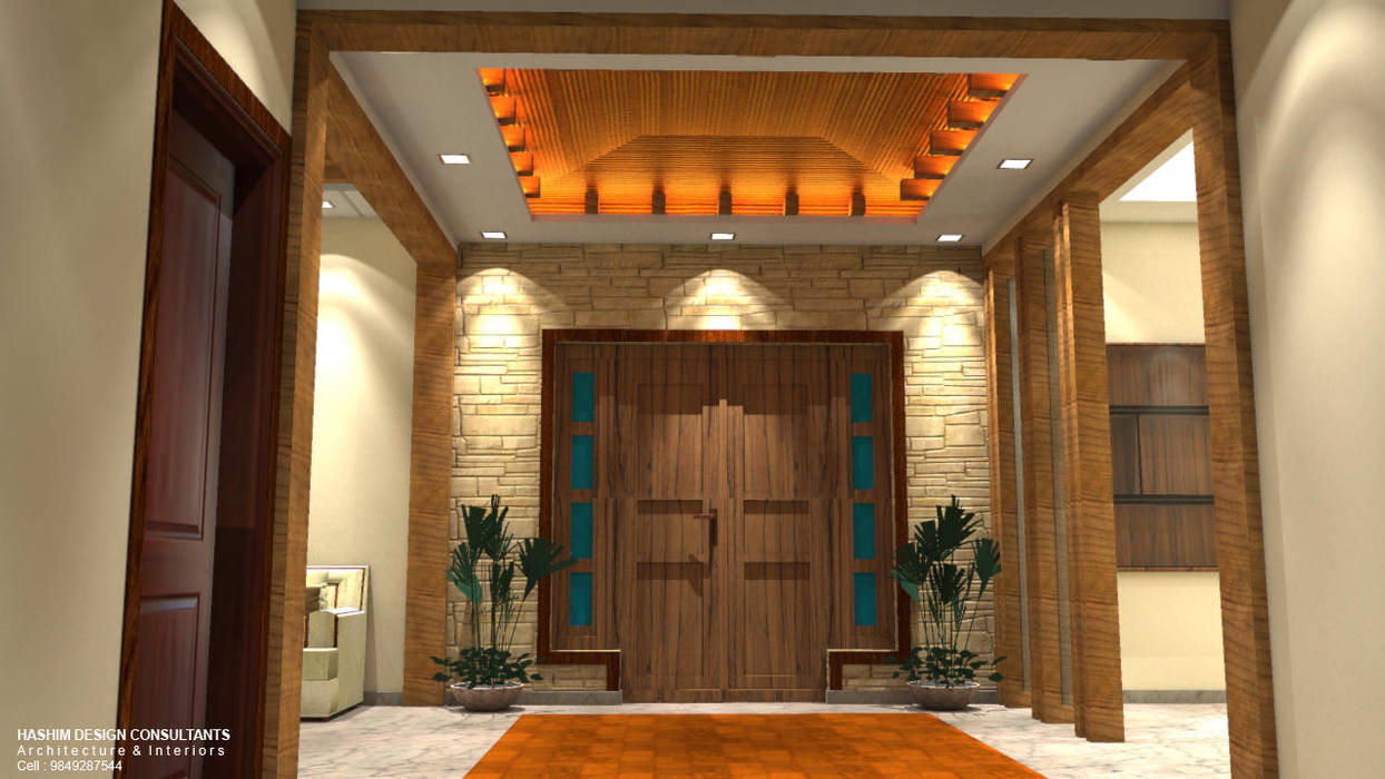 Residence, Al Imaraa Al Imaraa Modern corridor, hallway & stairs Property,Decoration,Hall,Lighting,Wood,Door,Interior design,Floor,Flooring,Plant