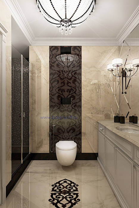 homify Classic style bathroom Marble Beige