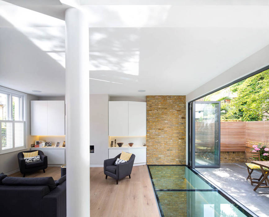 Brackenbury House, Neil Dusheiko Architects Neil Dusheiko Architects Moderne woonkamers