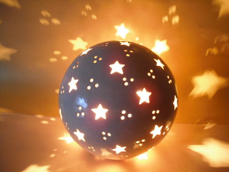 Sternenlampen-Namenslampen, Carolas Töpferlädchen Carolas Töpferlädchen Living room Ceramic Lighting