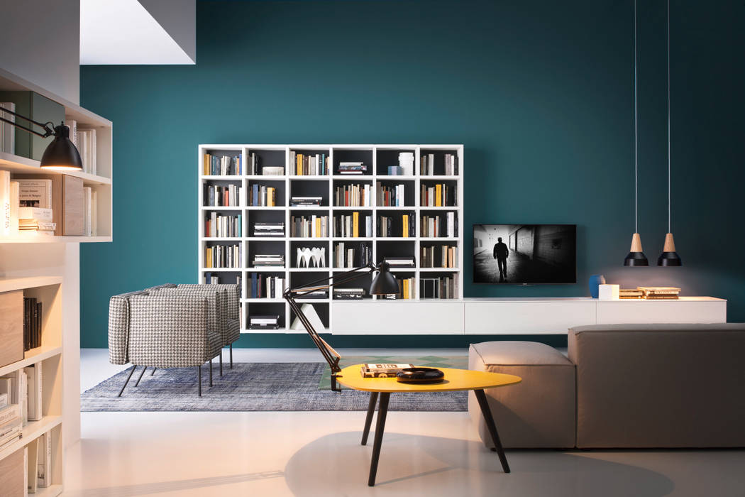 Wunderschöne Design Bücherregale, Livarea Livarea Ruang Keluarga Modern Shelves