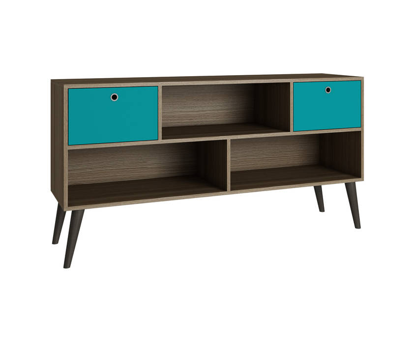 Rack BPP 31 - Carvalho com aqua marine BRV Móveis Casas modernas MDF Artigos para a casa