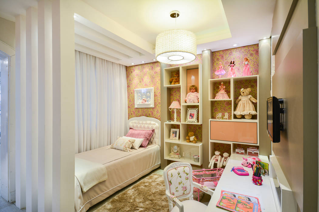 Quarto Menina 2 - Mostra Baby Dreams House, Heller Arquitetura e Interiores Heller Arquitetura e Interiores Modern Kid's Room