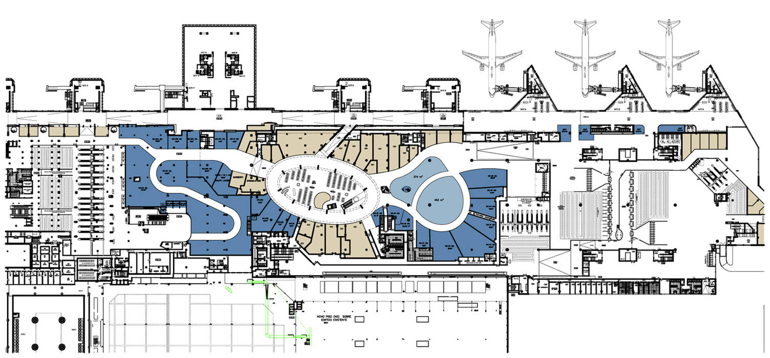 Reabilitação geral do Aeroporto de Lisboa (em obra), MIGUEL VISEU COELHO ARQUITECTOS ASSOCIADOS LDA MIGUEL VISEU COELHO ARQUITECTOS ASSOCIADOS LDA Espaços comerciais Aeroportos