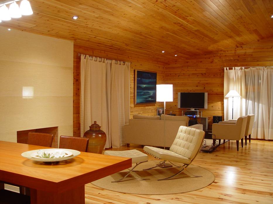  غرفة المعيشة تنفيذ MIGUEL VISEU COELHO ARQUITECTOS ASSOCIADOS LDA