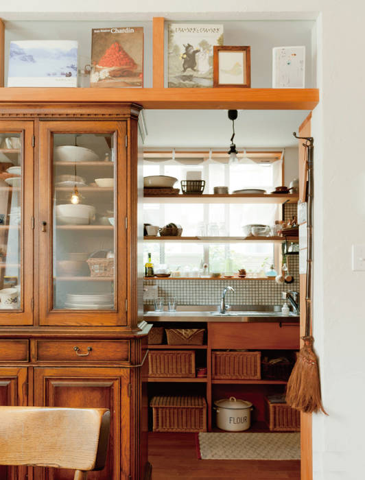 自然素材を生かした家, ユミラ建築設計室 ユミラ建築設計室 現代廚房設計點子、靈感&圖片