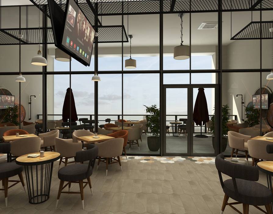 Fitness Center Kafe ve Restoran tasarımı, Ceren Torun Yiğit Ceren Torun Yiğit Commercial spaces Gastronomy