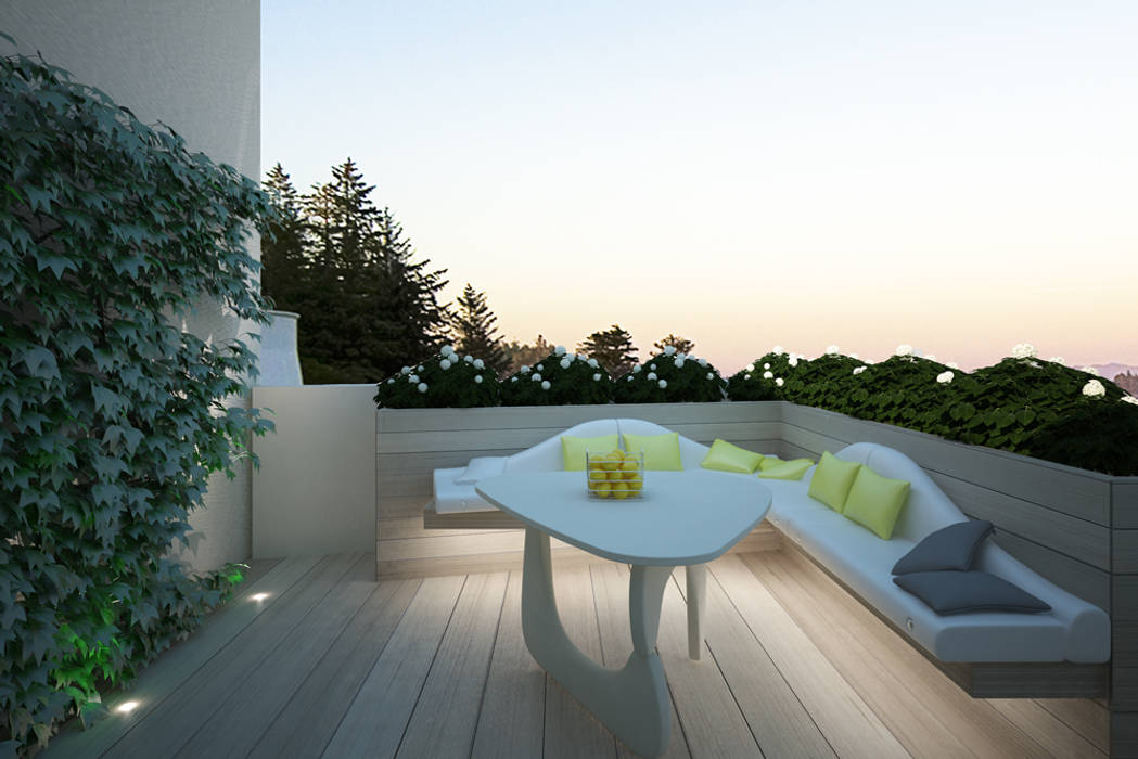 Progetto, Architetto Valentina Longo Architetto Valentina Longo Balcon, Veranda & Terrasse modernes