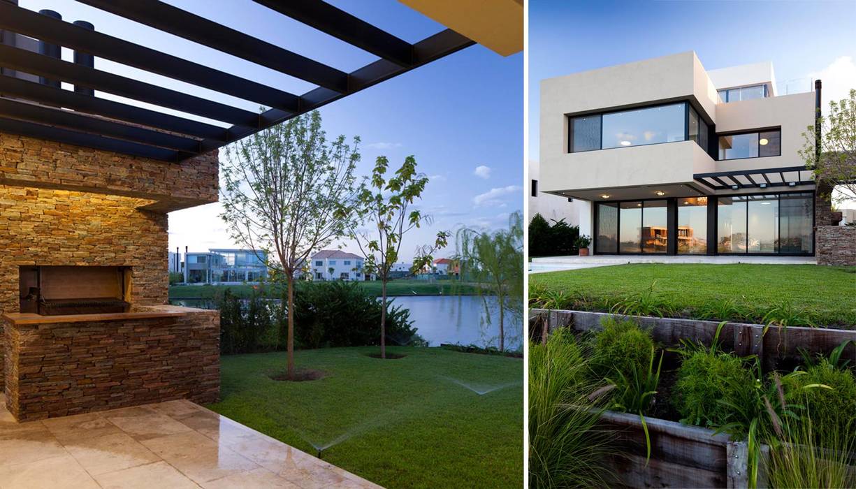 CASA JN, Speziale Linares arquitectos Speziale Linares arquitectos Jardines de estilo moderno