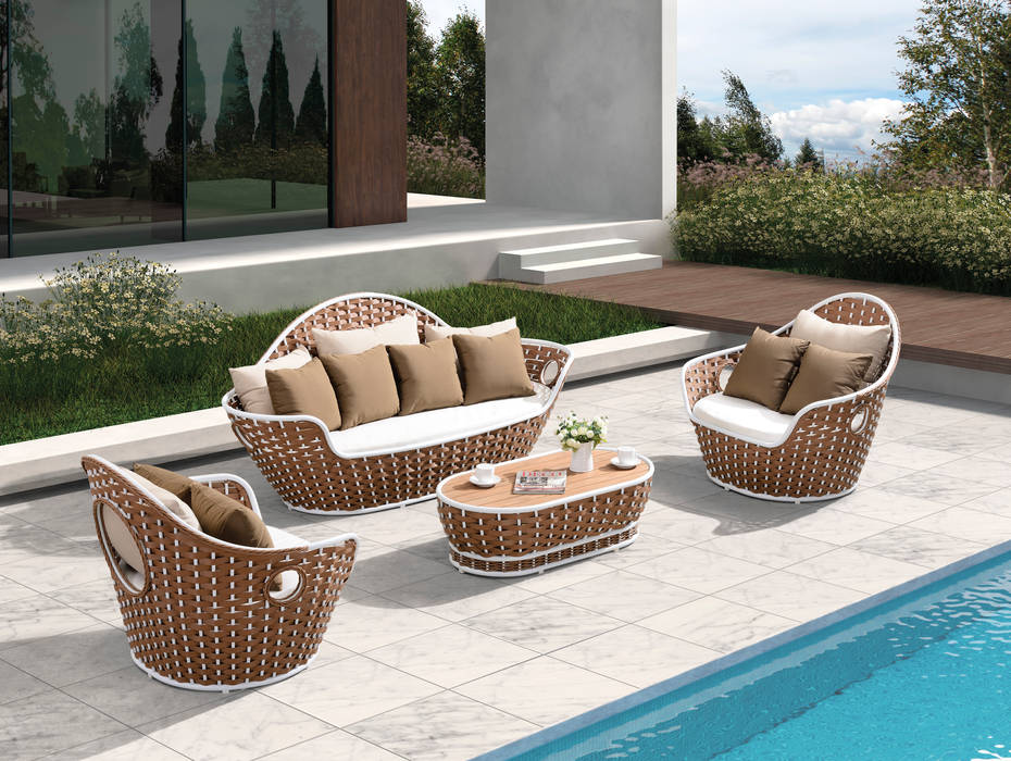 Outdoor Lounge Serie Honolulu, Rattania GmbH Rattania GmbH Taman Modern Furniture