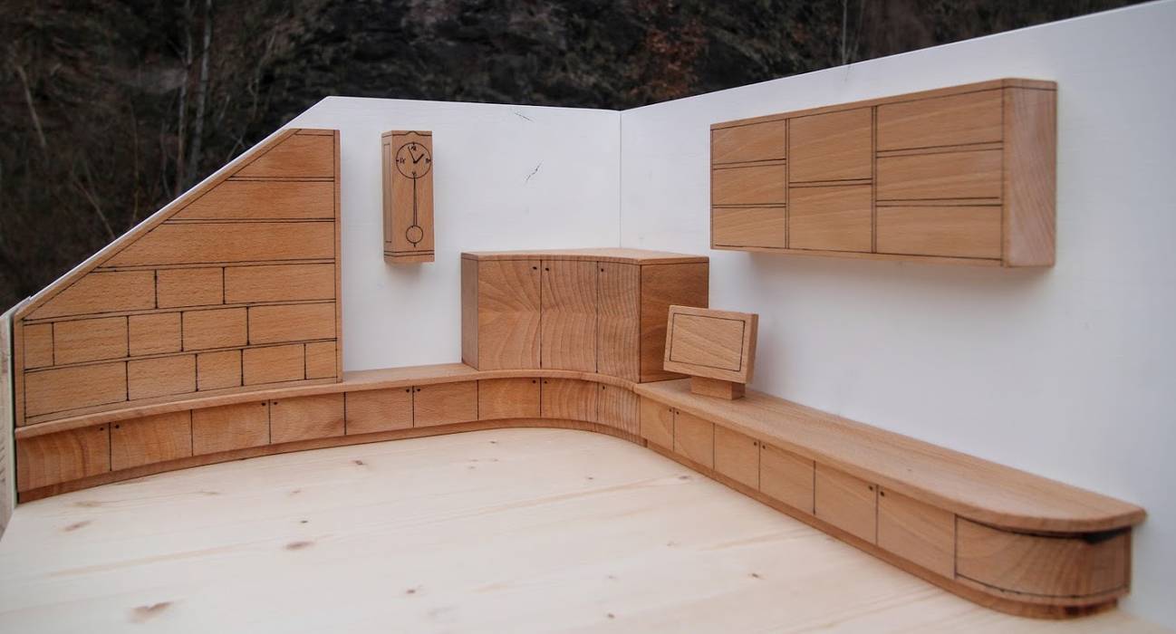Einbaumöbel und Garderoben, Atelier Sinnesmagnet Atelier Sinnesmagnet Living room Solid Wood Multicolored Cupboards & sideboards