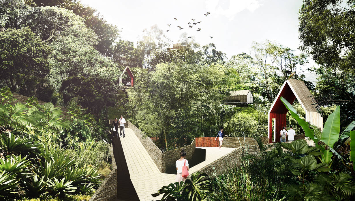 Parque Lineal del esmeraldal, Labranza Arquitectura Labranza Arquitectura Jardines de estilo tropical