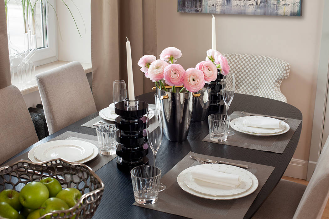 Project Fusion style, Ekaterina Kozlova Ekaterina Kozlova Eclectic style dining room Glass Crockery & glassware