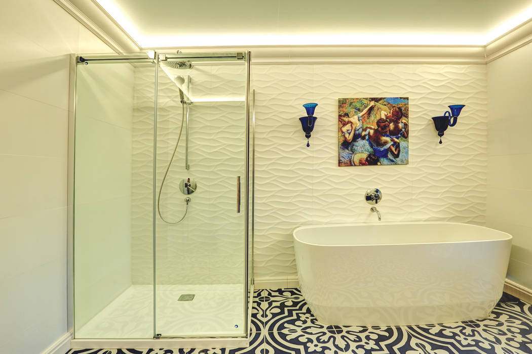 ванная комната/2этаж Yucubedesign Ванная комната в эклектичном стиле