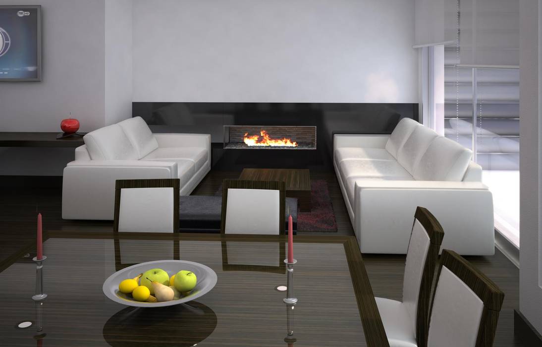 Casa Bifamiliar OM ARQUITECTURA & SERVICIOS S.A.S Salas de estilo clásico