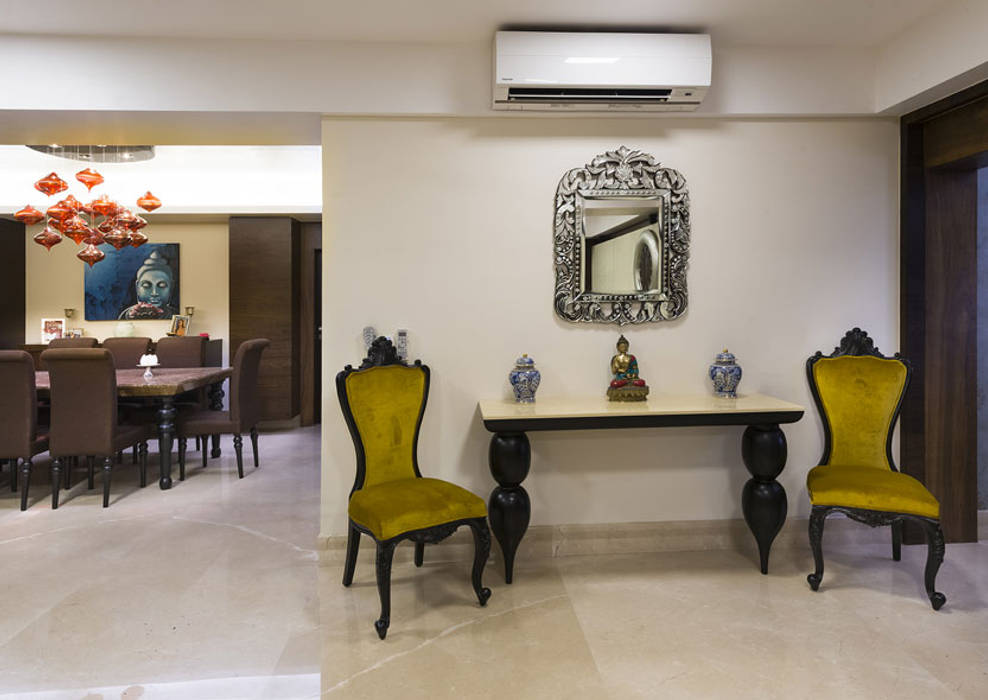 Agarwal Residence, Spaces and Design Spaces and Design Moderne Wohnzimmer