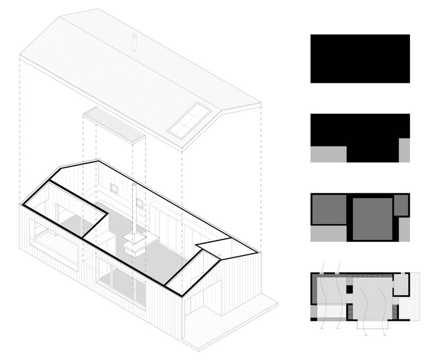 Casa estudio de madera, dom arquitectura dom arquitectura Moderne huizen