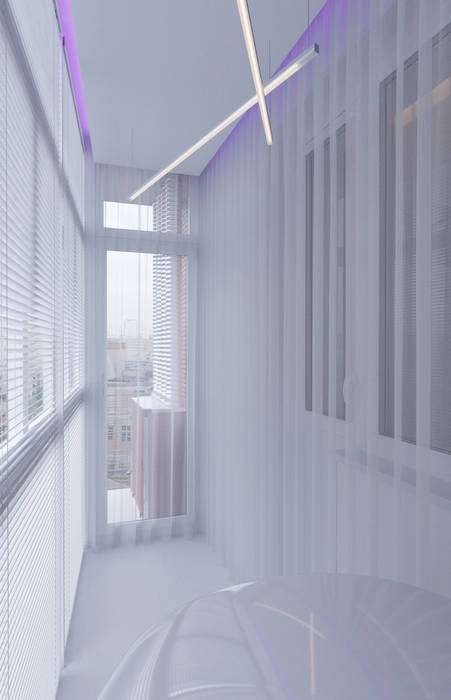 Дизайн-проект трехкомнатной квартиры для молодой семейной пары. , Катя Волкова Катя Волкова Балкон и терраса в стиле модерн