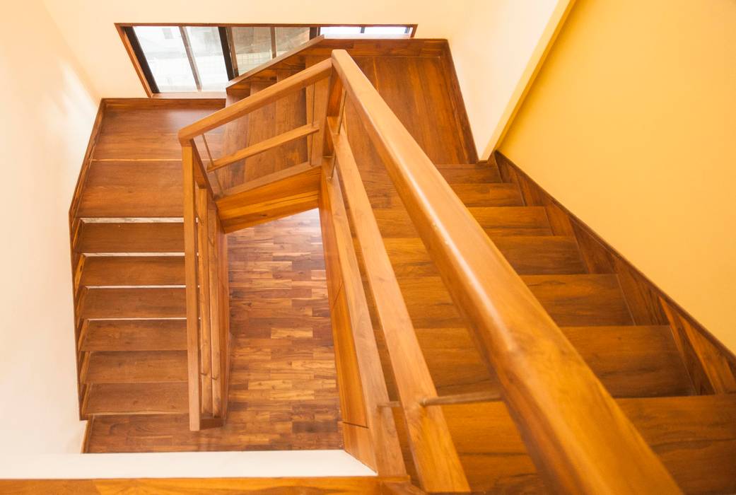 Anmi Residence, andblack design studio andblack design studio Modern corridor, hallway & stairs