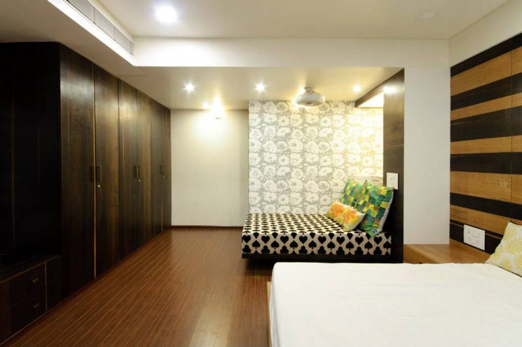 Mittal residence, andblack design studio andblack design studio Modern style bedroom