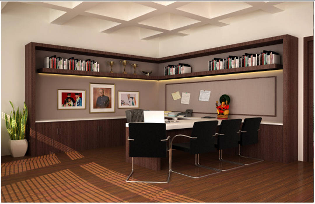 Symbiosis Project, Saloni Narayankar Interiors Saloni Narayankar Interiors Moderne studeerkamer
