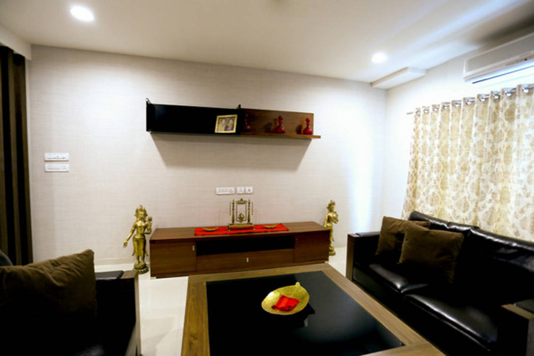 Banjara Hills Apartment, Saloni Narayankar Interiors Saloni Narayankar Interiors Salas de estar modernas