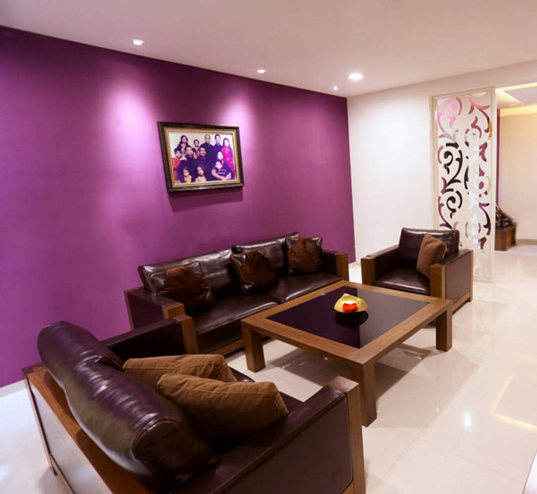 Banjara Hills Apartment, Saloni Narayankar Interiors Saloni Narayankar Interiors Nowoczesny salon