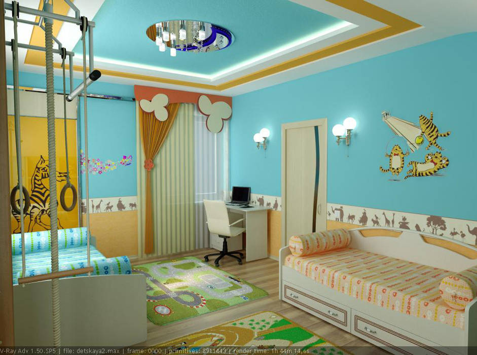 Детская Мансардная "Тачки" Цунёв_Дизайн. Студия интерьерных решений. Детская комнатa в стиле минимализм
