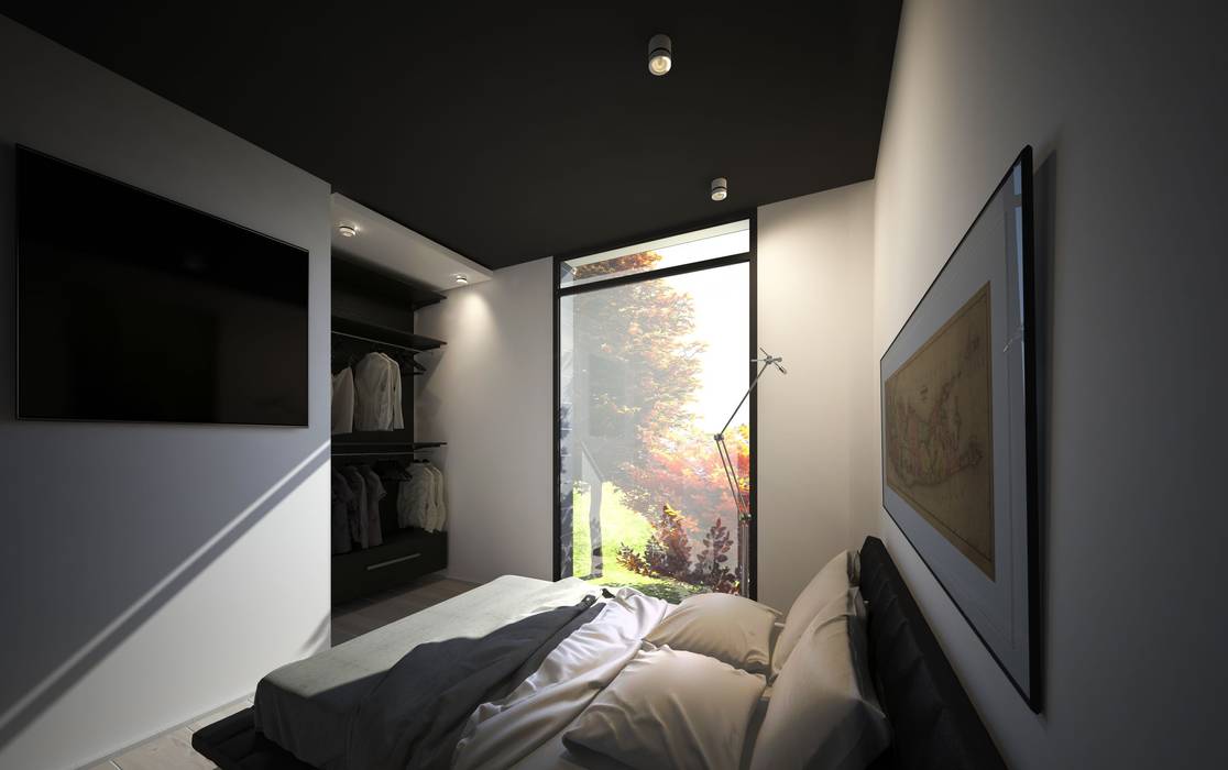 проект дома в стиле минимализм Way-Project Architecture & Design Спальня в стиле минимализм проект дома в стиле минимализм