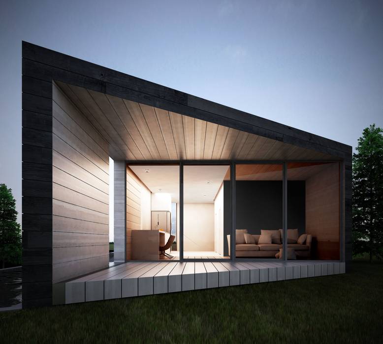 Проект дома в стиле минимализм / Minimalism house, Way-Project Architecture & Design Way-Project Architecture & Design Casas de estilo minimalista