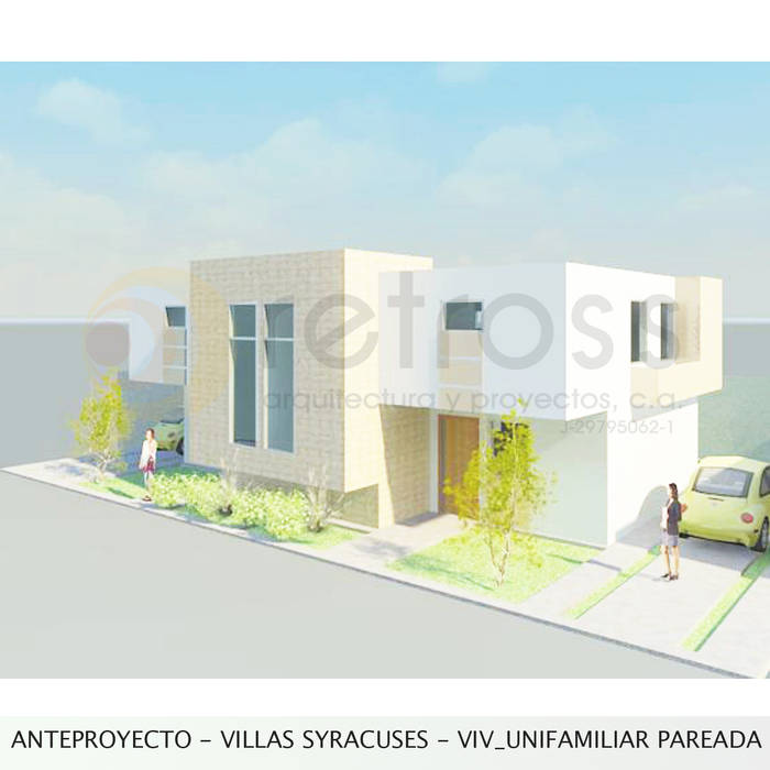 Vivienda unifamiliar pareada retross arquitectura y proyectos Casas de estilo minimalista