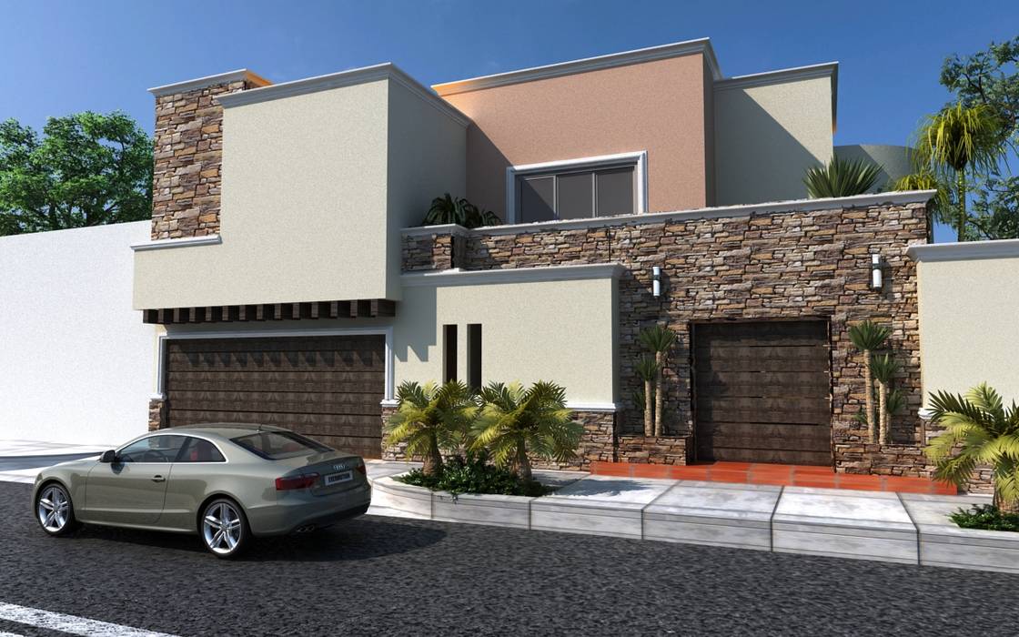 PROYECTO RUBIO, OLLIN ARQUITECTURA OLLIN ARQUITECTURA Casas modernas