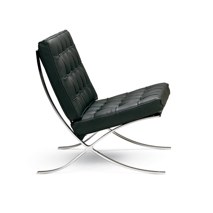 Mies Van Der Rohe, Tekno Furniture Srl Tekno Furniture Srl Moderne Wohnzimmer Leder Grau Sofas und Sessel