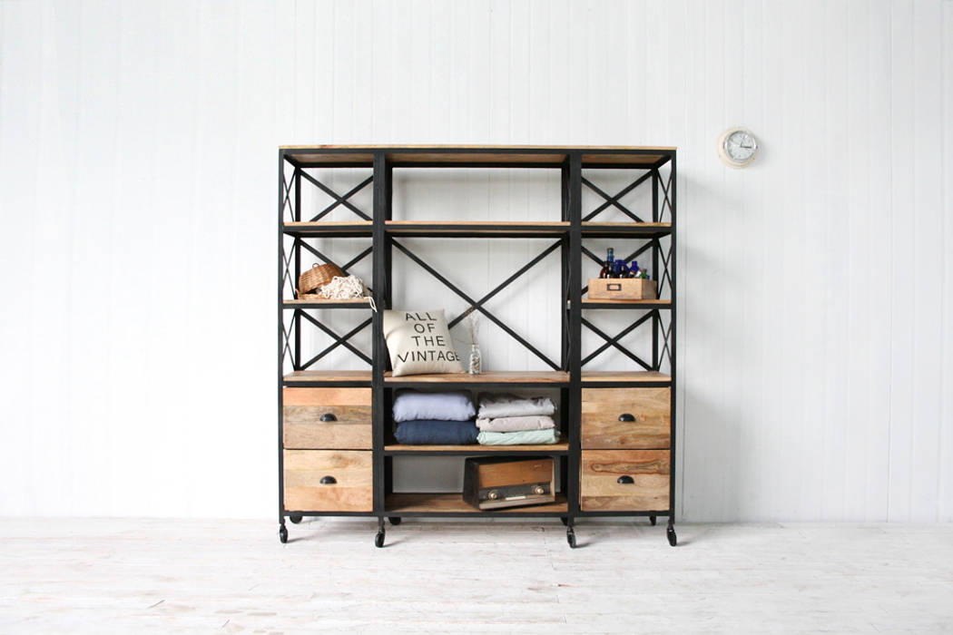 I/W Book Shelf - KR148-14, 올오브더빈티지 (all of the vintage) 올오브더빈티지 (all of the vintage) 客廳 儲藏櫃