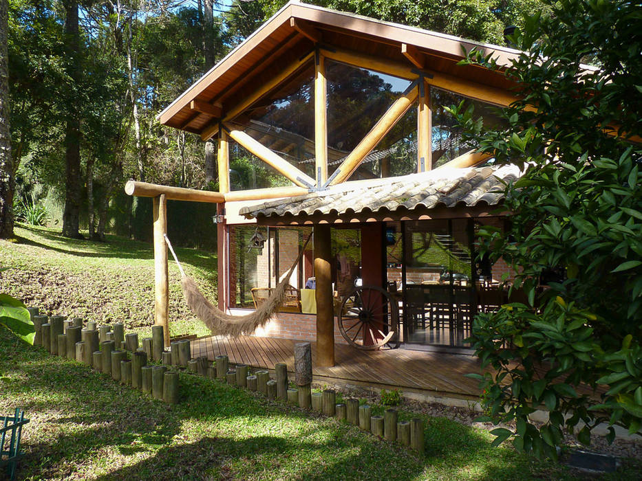 Churrasqueira da Residência WS, Sakaguti Arquitetos Associados Sakaguti Arquitetos Associados منازل خشب Wood effect