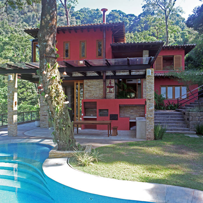 Casa Gávea - Rio de Janeiro, Maria Claudia Faro Maria Claudia Faro 一戸建て住宅 石