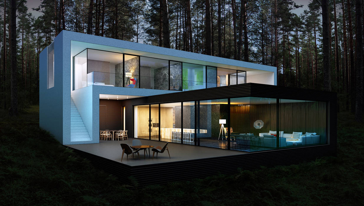 Дом под Киевом, ALEXANDER ZHIDKOV ARCHITECT ALEXANDER ZHIDKOV ARCHITECT Minimalist house