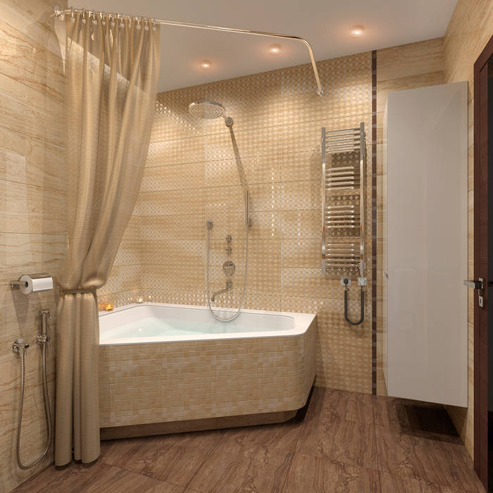 Дизайн-проект квартиры в ЖК Москва А101, Aledoconcept Aledoconcept Modern bathroom