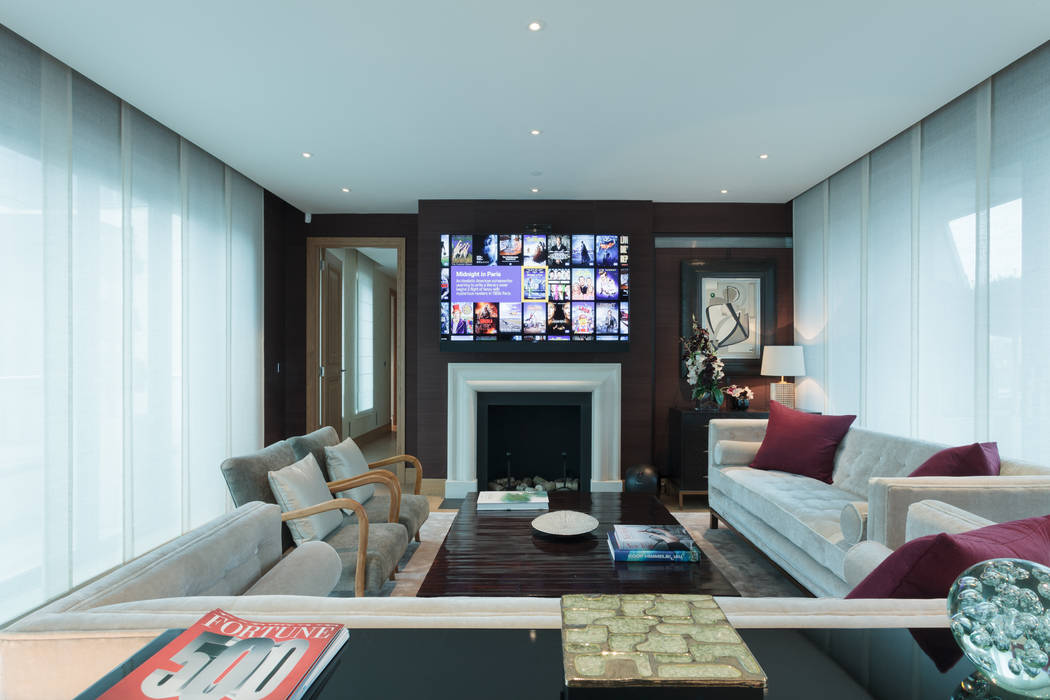 Chelsea Apartment, London Residential AV Solutions Ltd London Residential AV Solutions Ltd Moderne Wohnzimmer