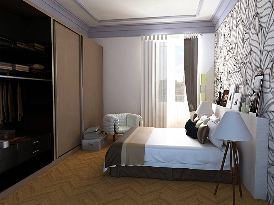 Virtual home staging case private, Studio di Architettura Tundo Studio di Architettura Tundo Modern style bedroom