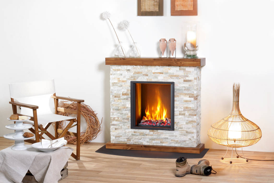 Galano, muenkel design - Elektrokamine aus Großentaft muenkel design - Elektrokamine aus Großentaft Ruang Keluarga Modern Fireplaces & accessories