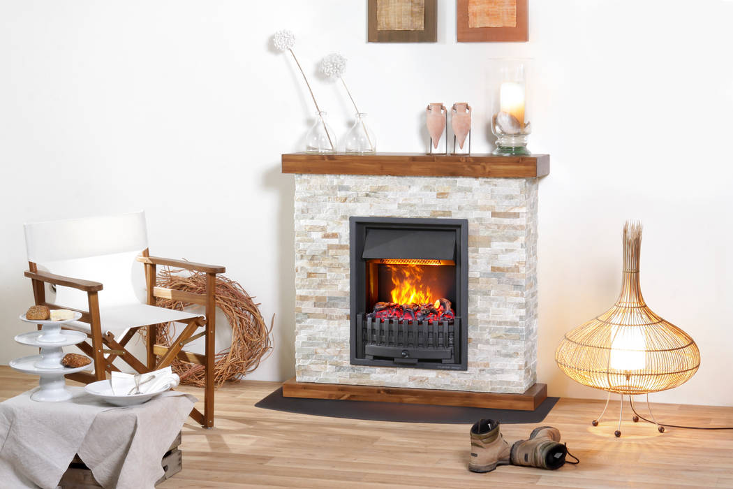 Galano, muenkel design - Elektrokamine aus Großentaft muenkel design - Elektrokamine aus Großentaft Livings modernos: Ideas, imágenes y decoración Chimeneas y accesorios