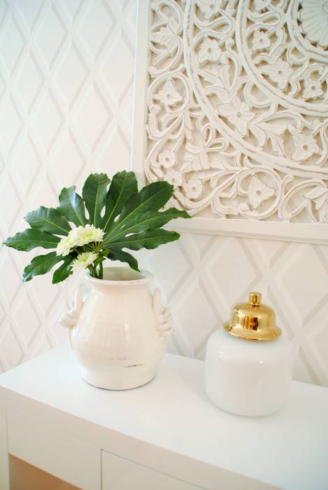 Brilho e Luz! - Decoração de sala de estar e jantar, White Glam White Glam Salas de estilo moderno