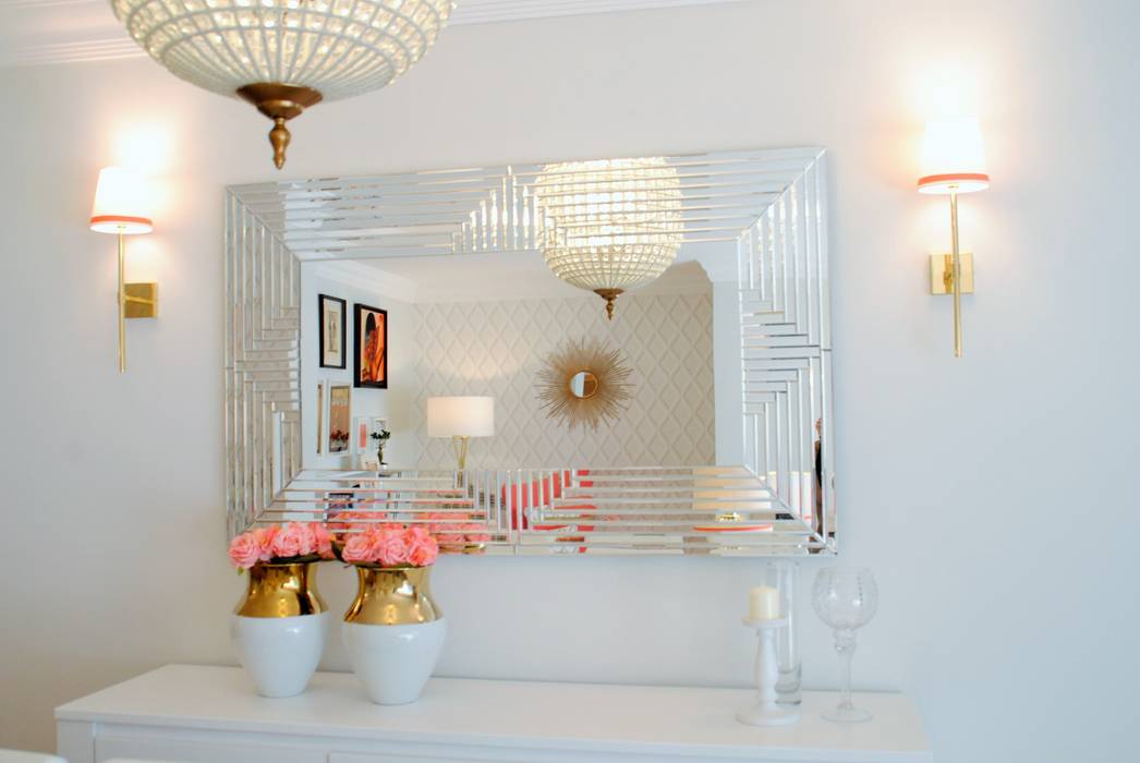 Brilho e Luz! - Decoração de sala de estar e jantar, White Glam White Glam Moderne woonkamers